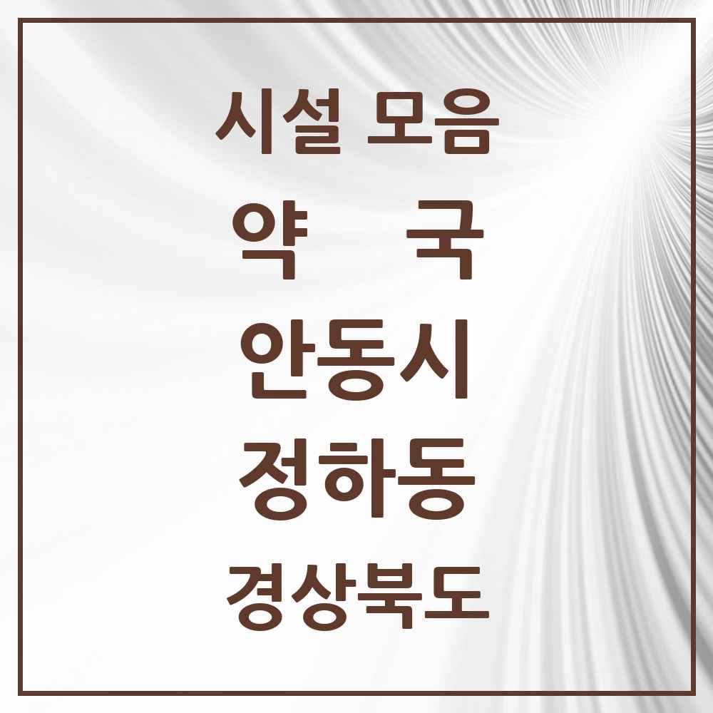 2025 경상북도 안동시 정하동 약국 목록 2곳