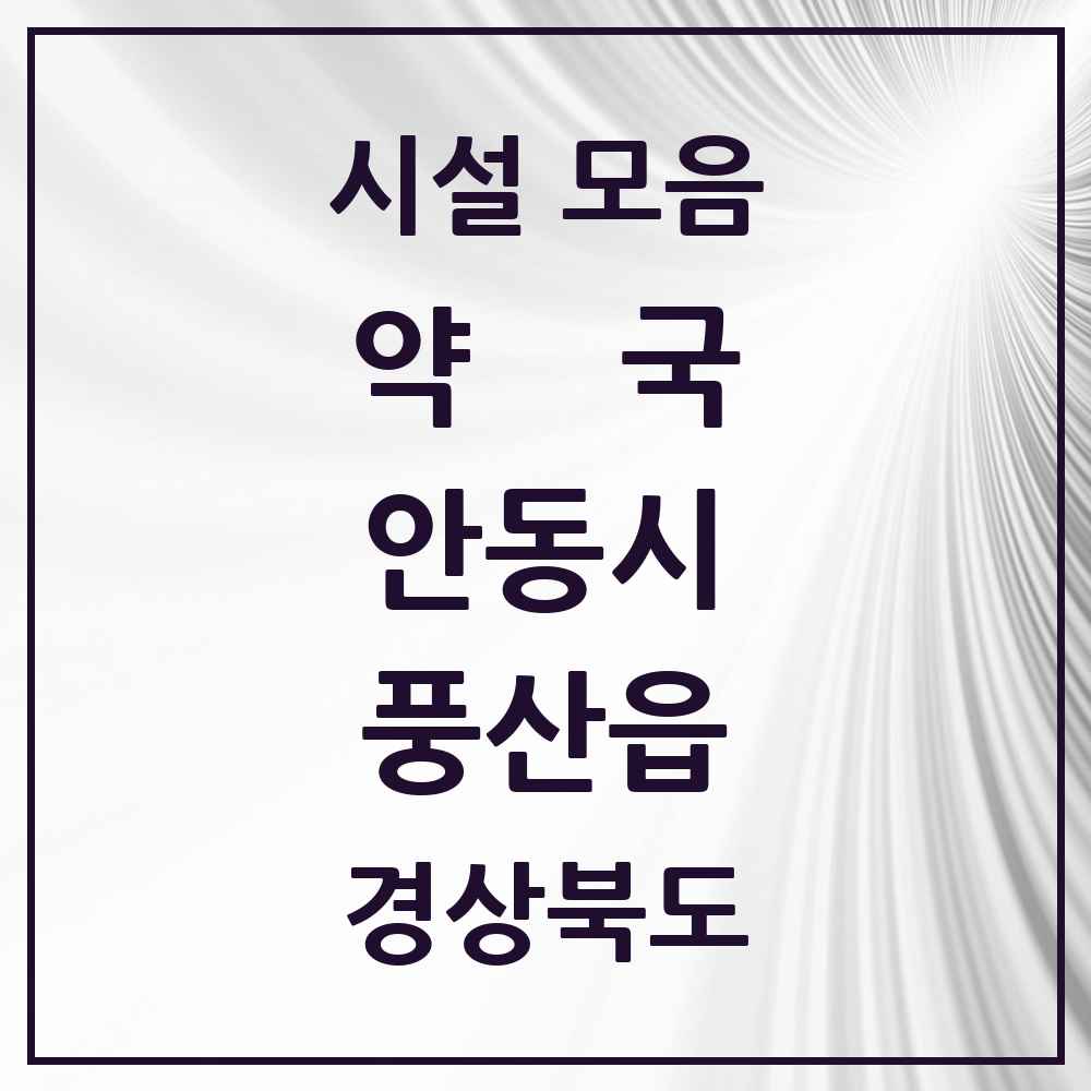 2025 경상북도 안동시 풍산읍 약국 목록 2곳