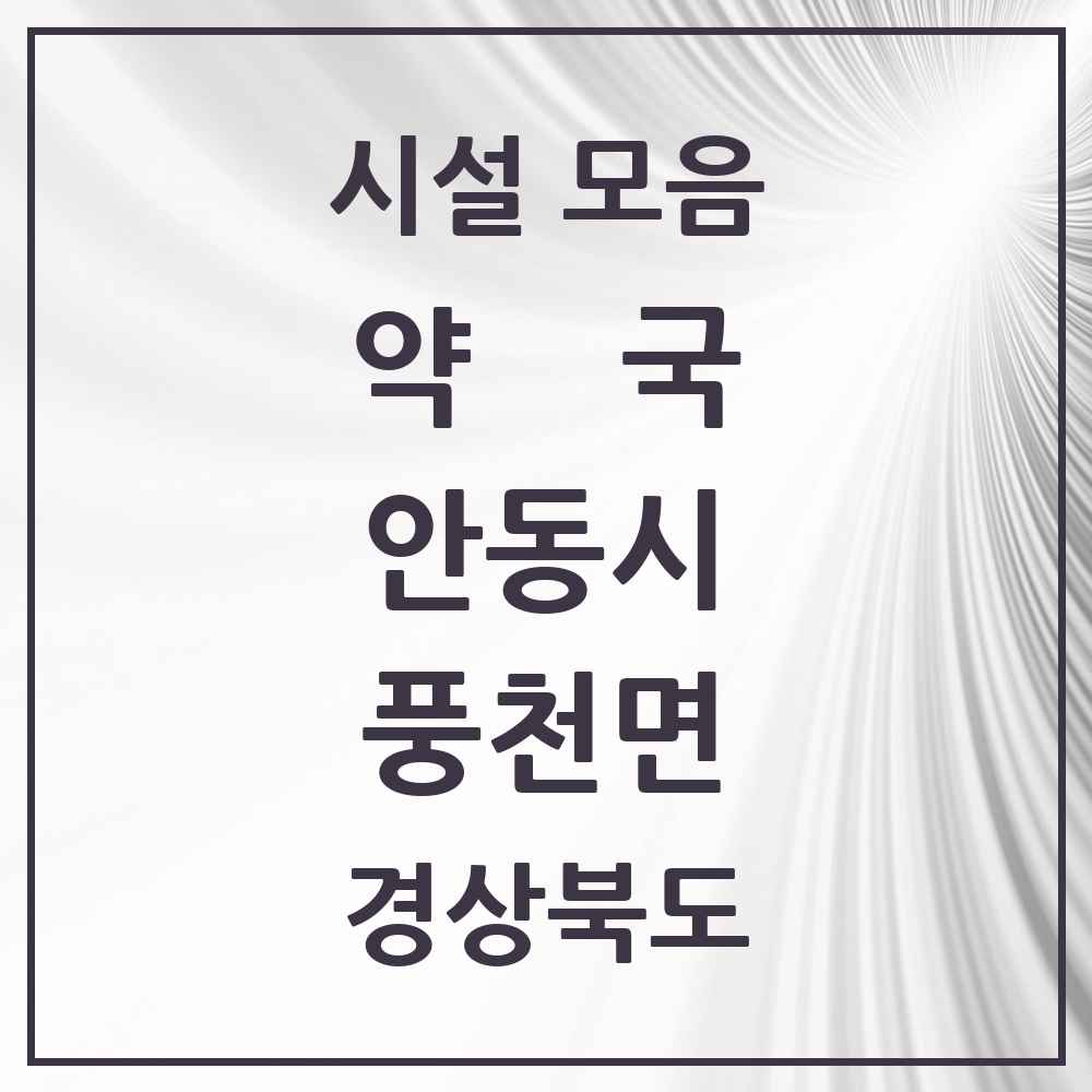 2025 경상북도 안동시 풍천면 약국 목록 1곳