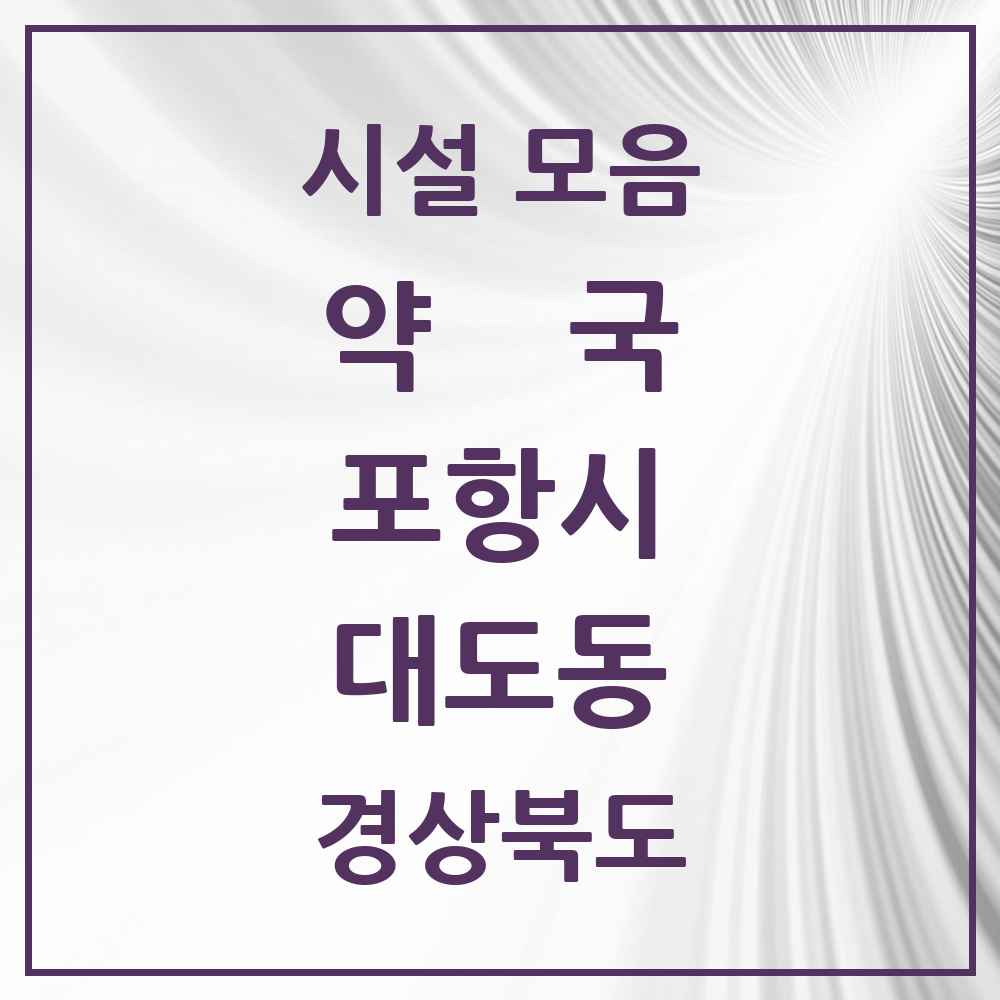 2025 경상북도 포항시 대도동 약국 목록 9곳