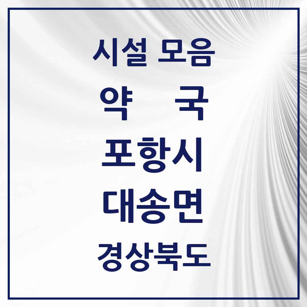 2025 경상북도 포항시 대송면 약국 목록 1곳