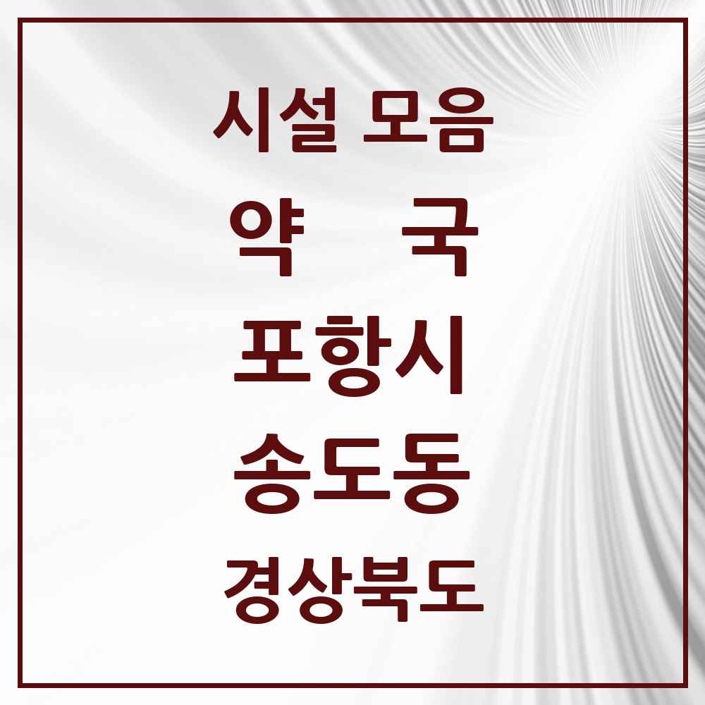 2025 경상북도 포항시 송도동 약국 목록 5곳