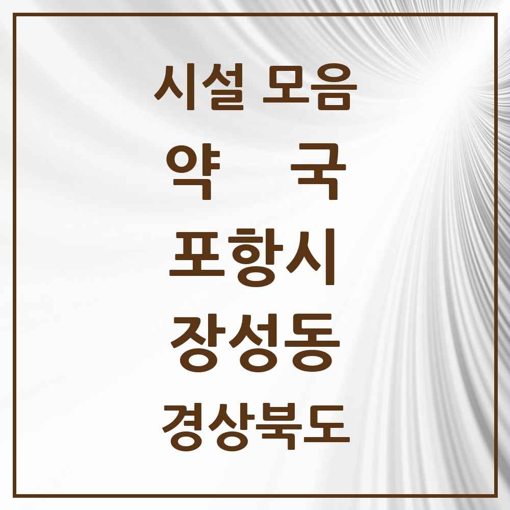 2025 경상북도 포항시 장성동 약국 목록 12곳