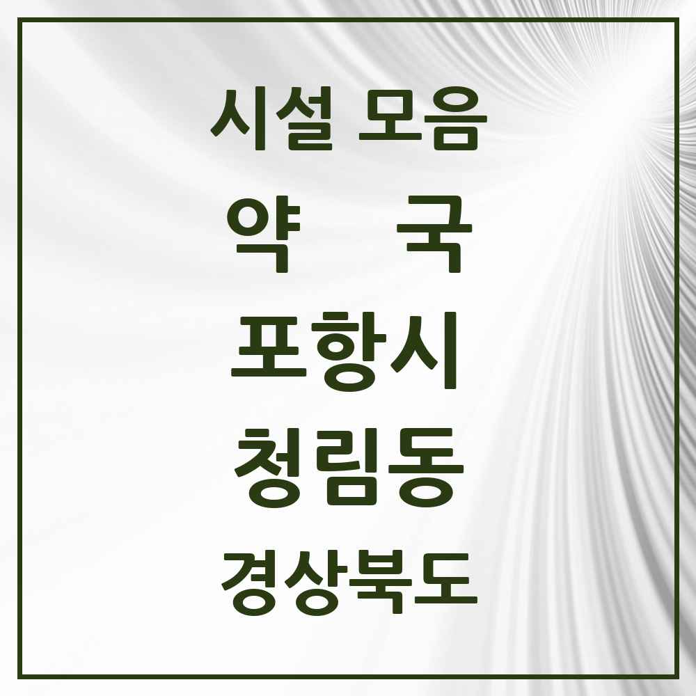 2025 경상북도 포항시 청림동 약국 목록 1곳