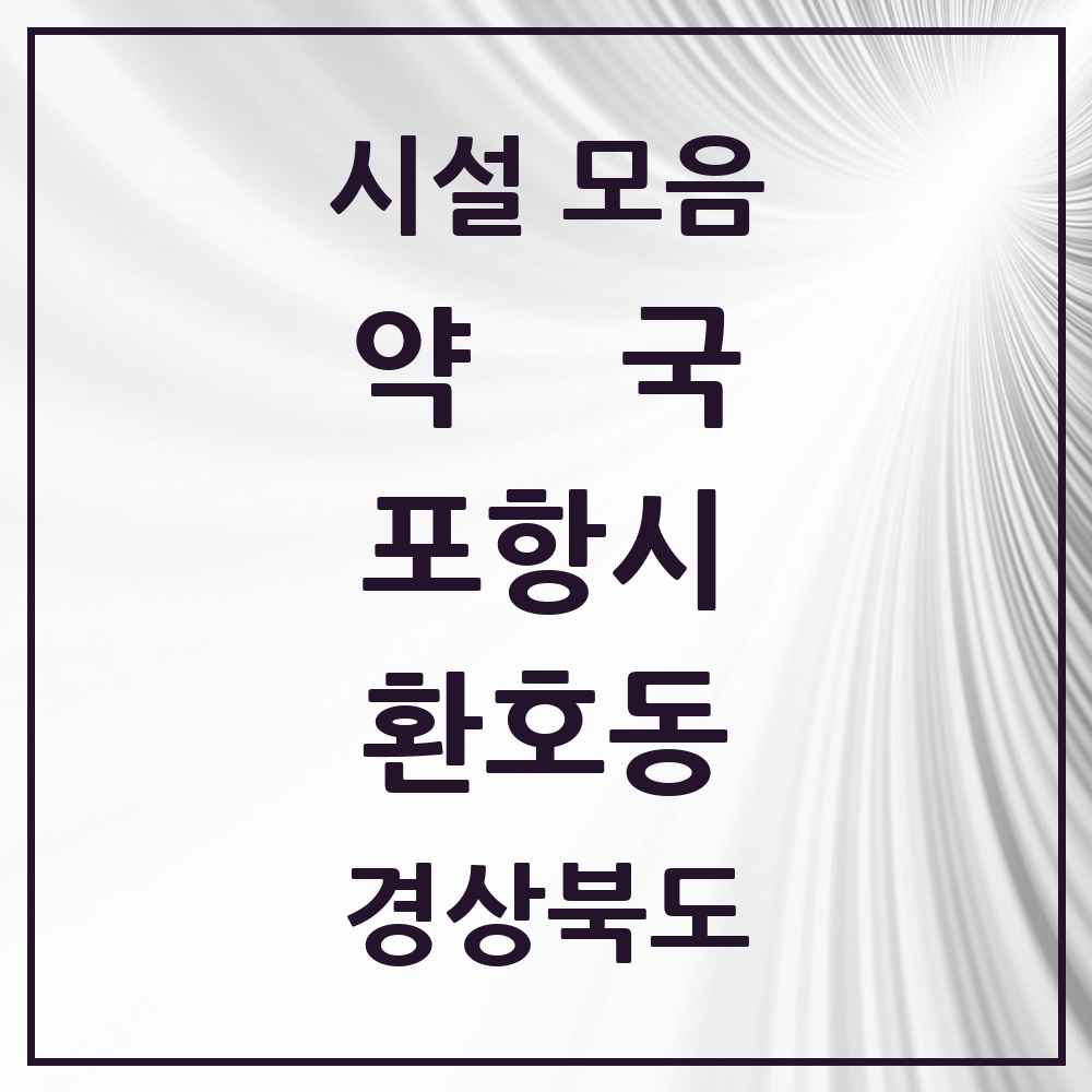 2025 경상북도 포항시 환호동 약국 목록 1곳