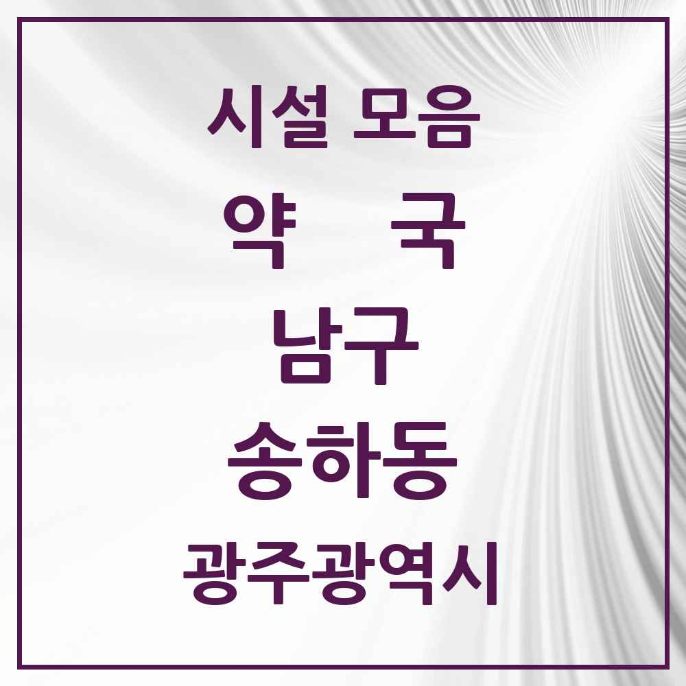 2025 광주광역시 남구 송하동 약국 목록 1곳