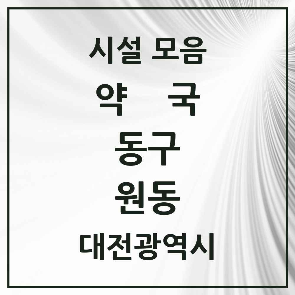 2025 대전광역시 동구 원동 약국 목록 4곳