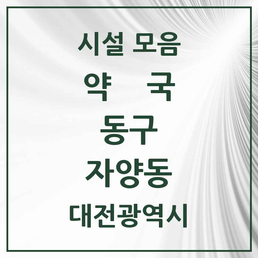 2025 대전광역시 동구 자양동 약국 목록 3곳