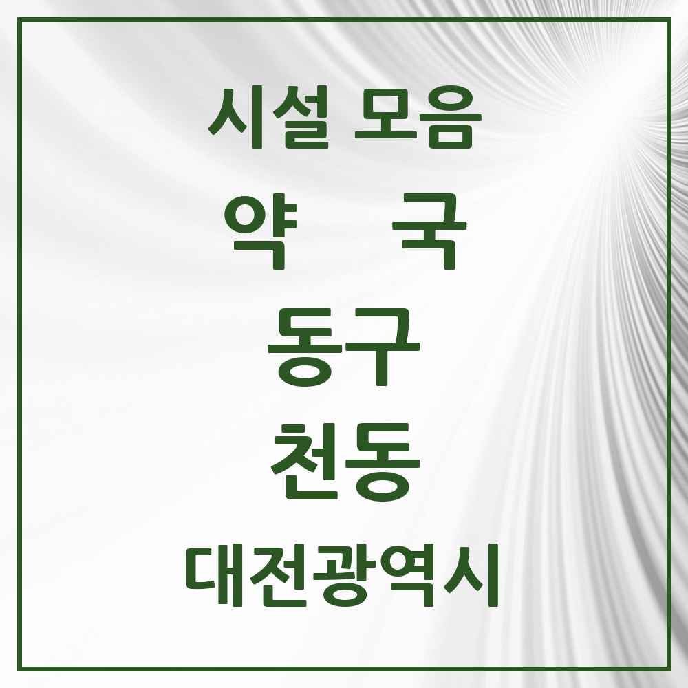 2025 대전광역시 동구 천동 약국 목록 2곳