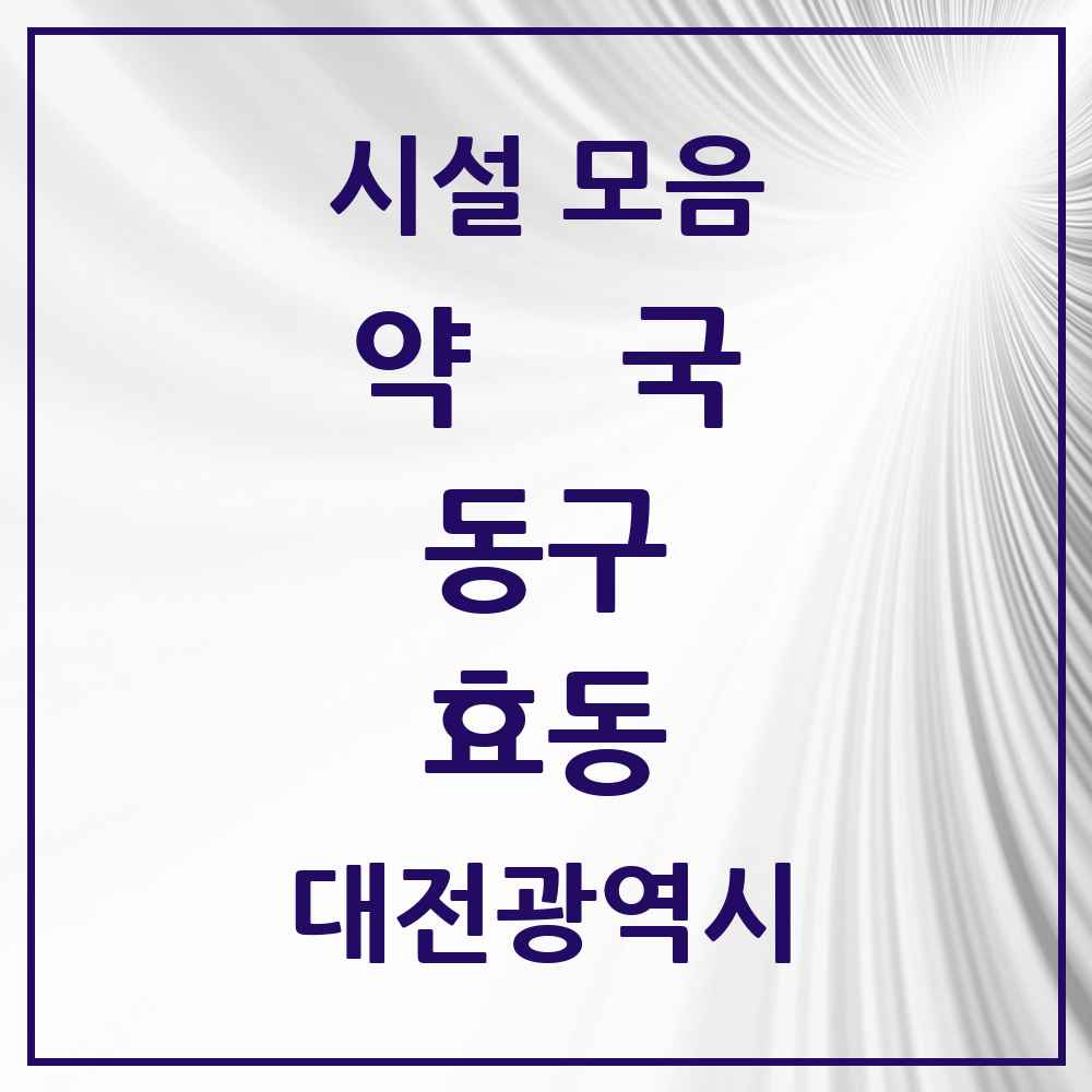 2025 대전광역시 동구 효동 약국 목록 5곳