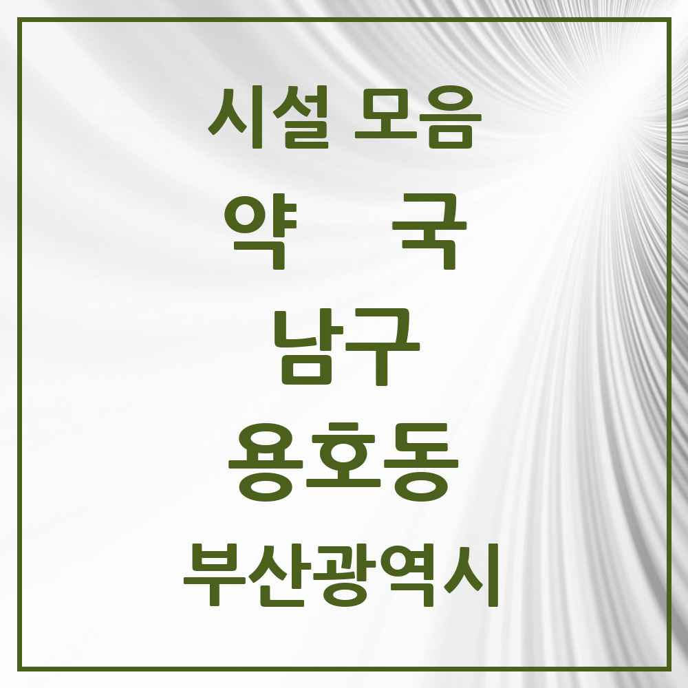 2025 부산광역시 남구 용호동 약국 목록 46곳