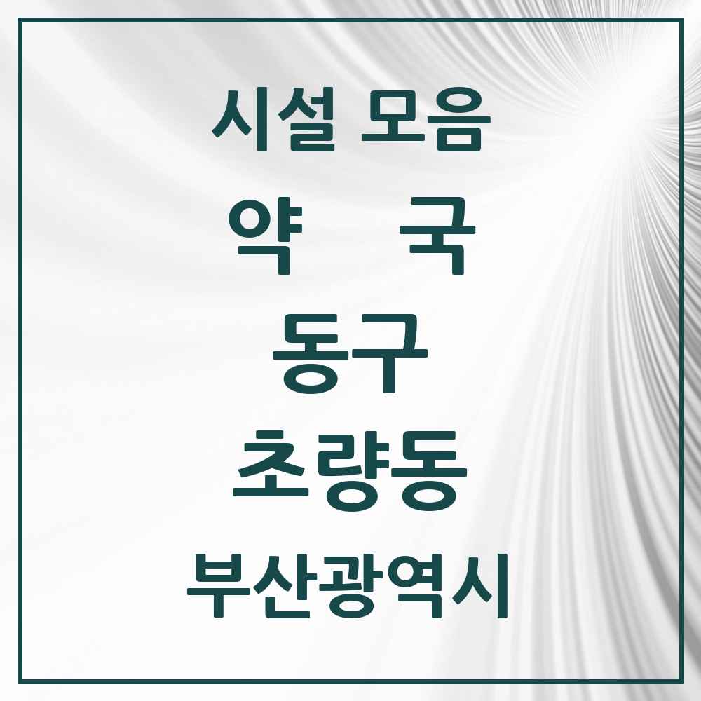 2025 부산광역시 동구 초량동 약국 목록 20곳