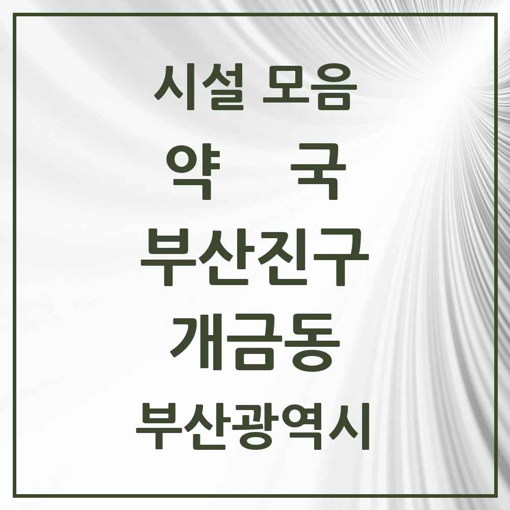 2025 부산광역시 부산진구 개금동 약국 목록 35곳