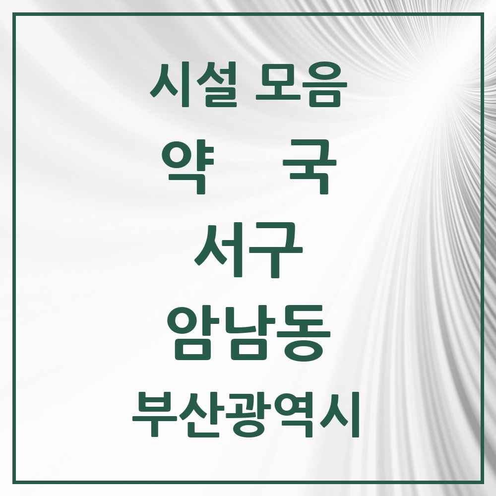 2025 부산광역시 서구 암남동 약국 목록 12곳