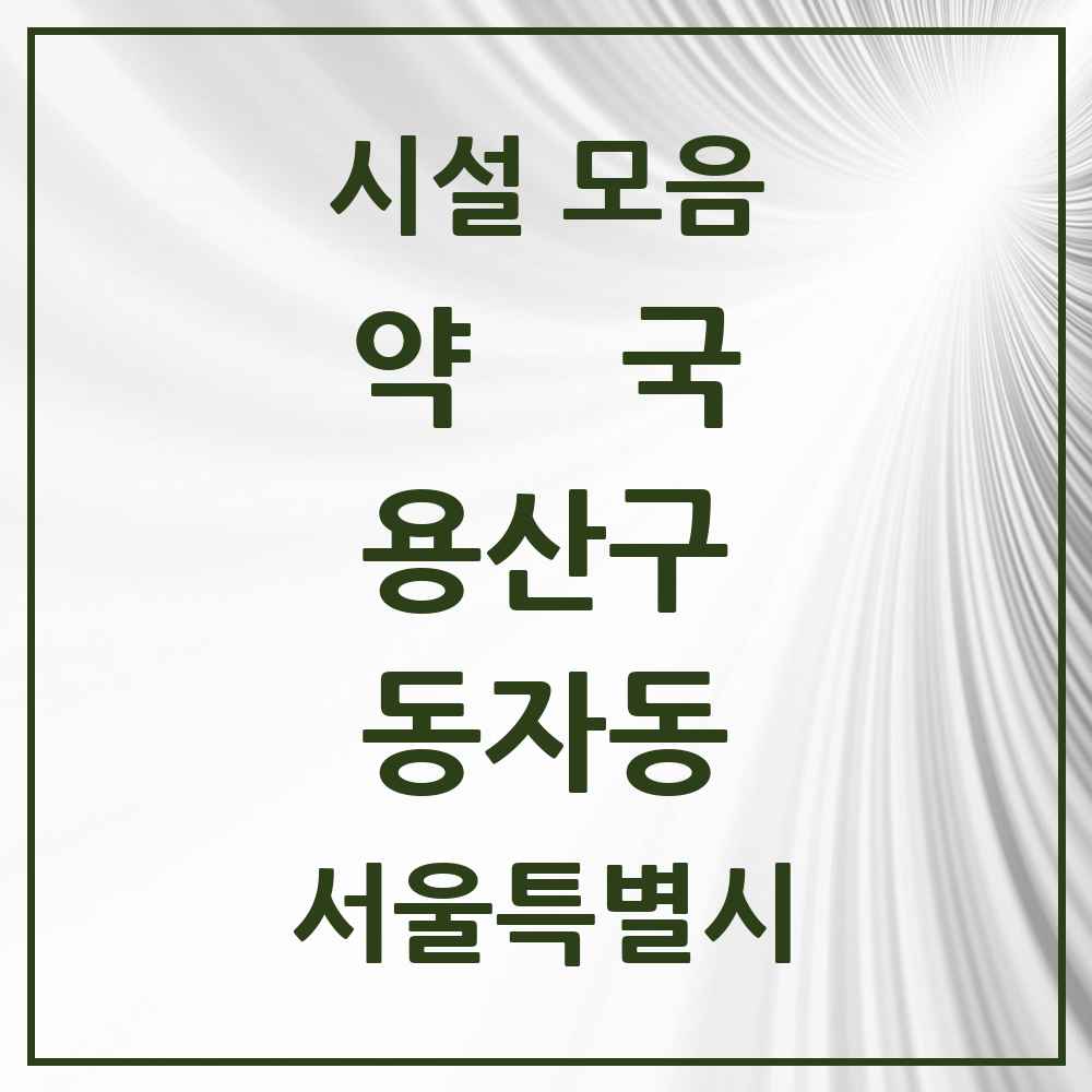 2025 서울특별시 용산구 동자동 약국 목록 3곳