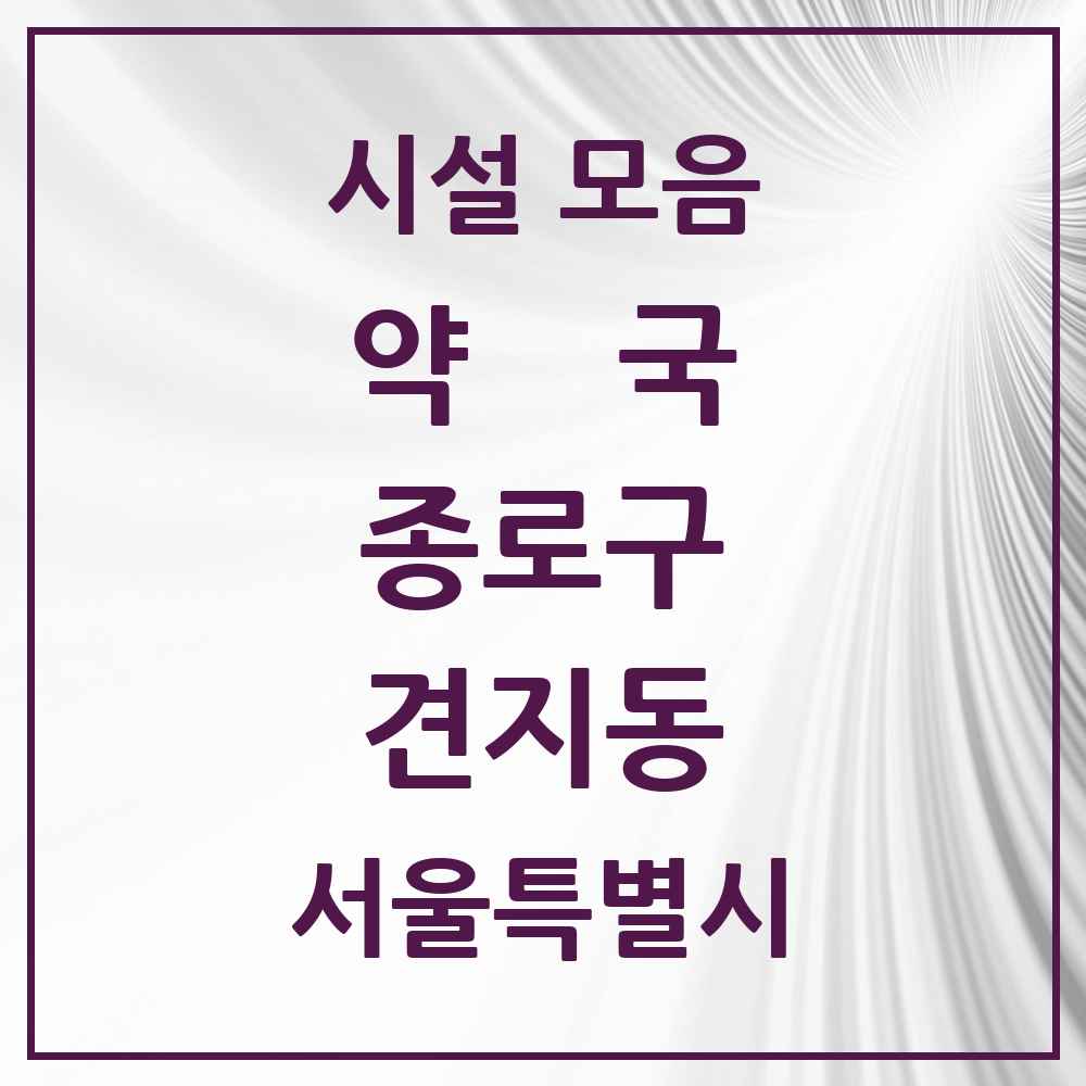 2025 서울특별시 종로구 견지동 약국 목록 1곳
