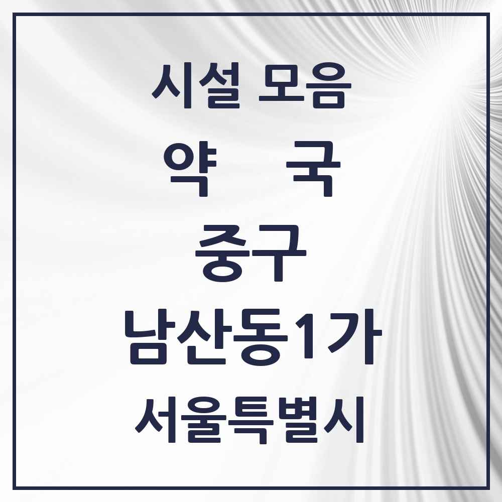 2025 서울특별시 중구 남산동1가 약국 목록 1곳