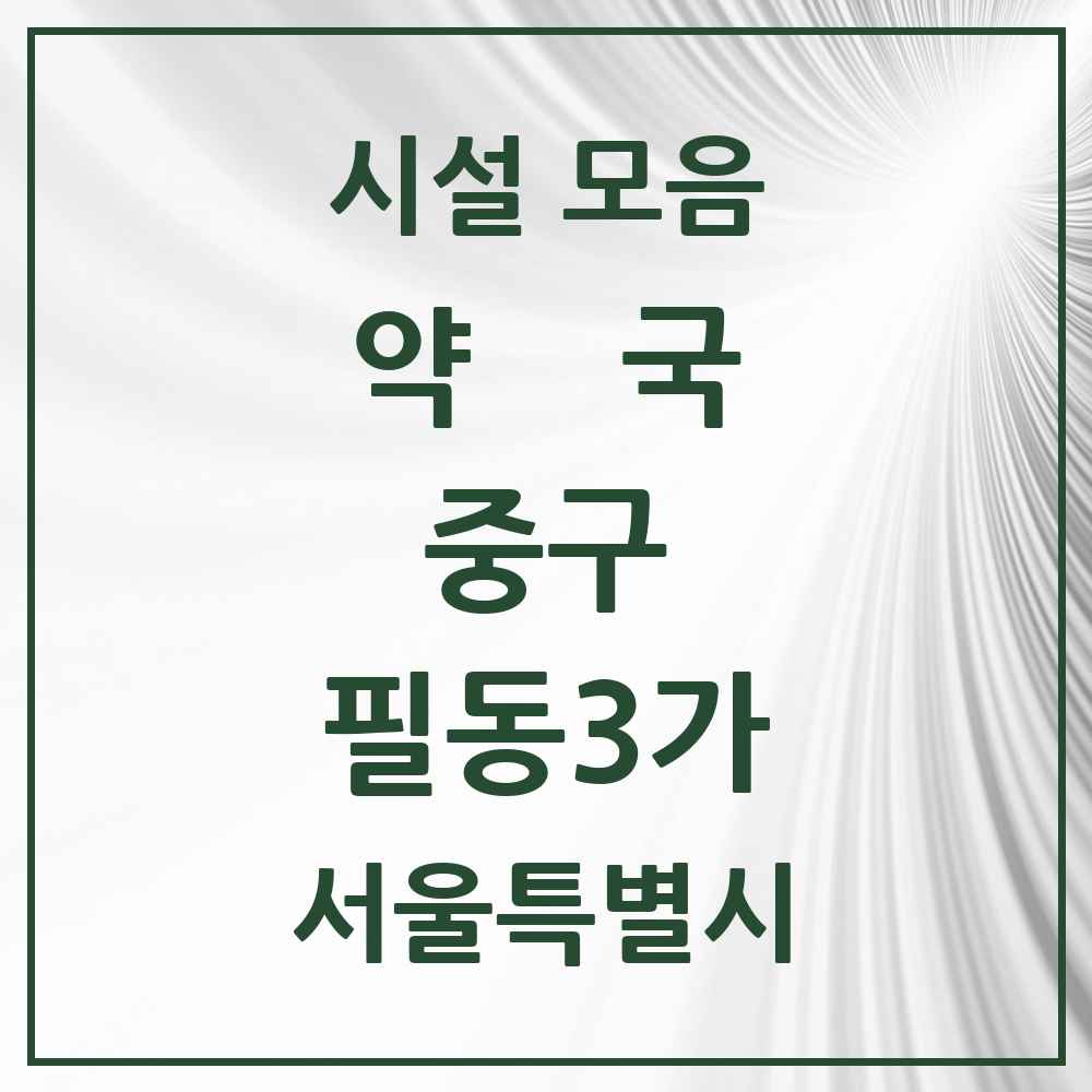 2025 서울특별시 중구 필동3가 약국 목록 1곳