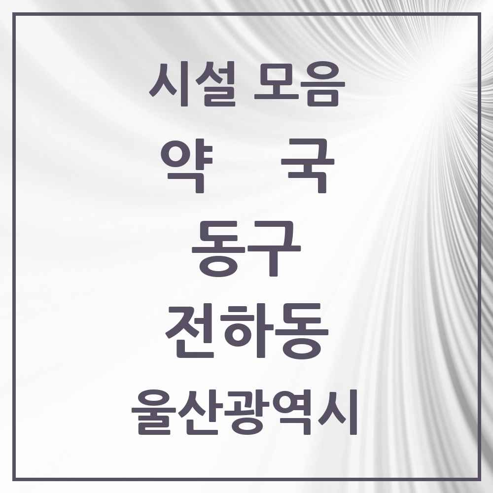 2025 울산광역시 동구 전하동 약국 목록 27곳