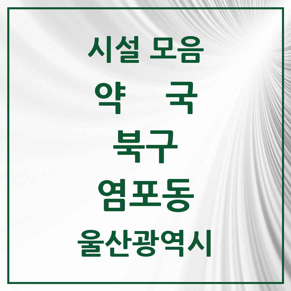 2025 울산광역시 북구 염포동 약국 목록 2곳