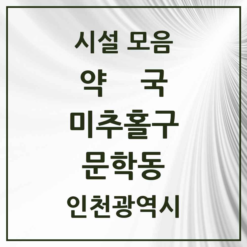 2025 인천광역시 미추홀구 문학동 약국 목록 3곳