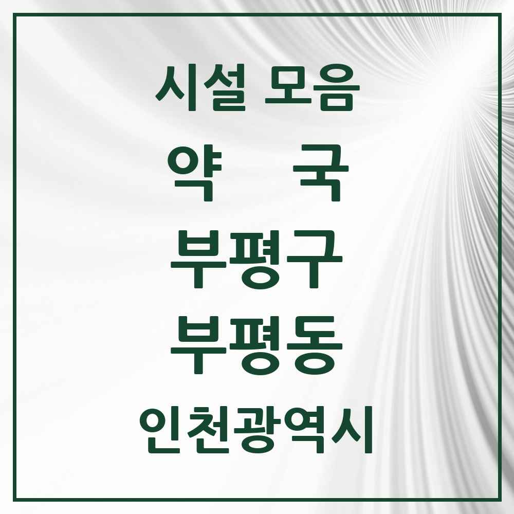 2025 인천광역시 부평구 부평동 약국 목록 99곳