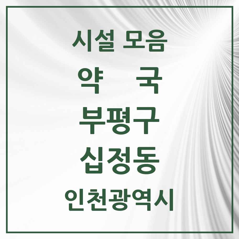 2025 인천광역시 부평구 십정동 약국 목록 22곳