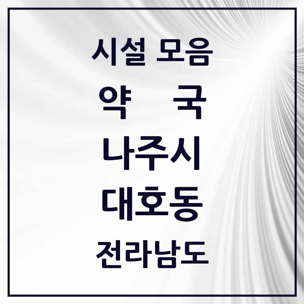 2025 전라남도 나주시 대호동 약국 목록 1곳