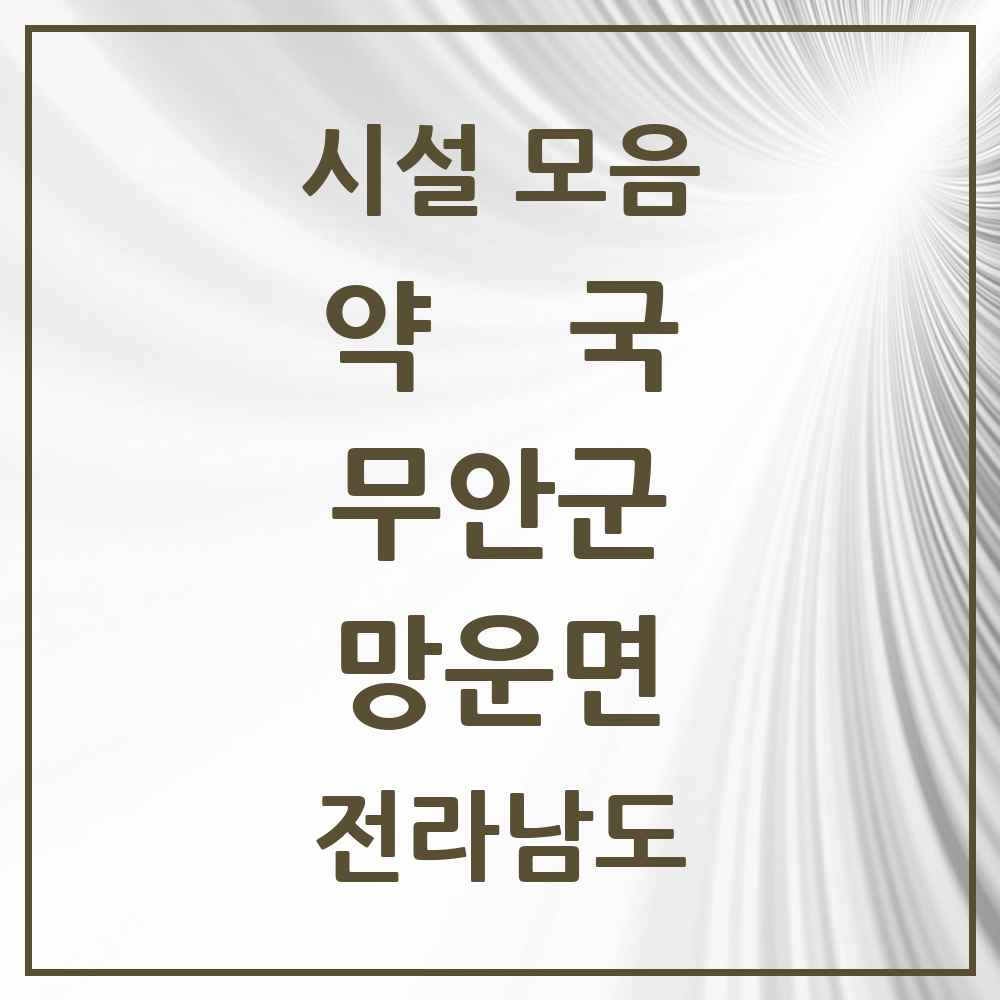 2025 전라남도 무안군 망운면 약국 목록 1곳