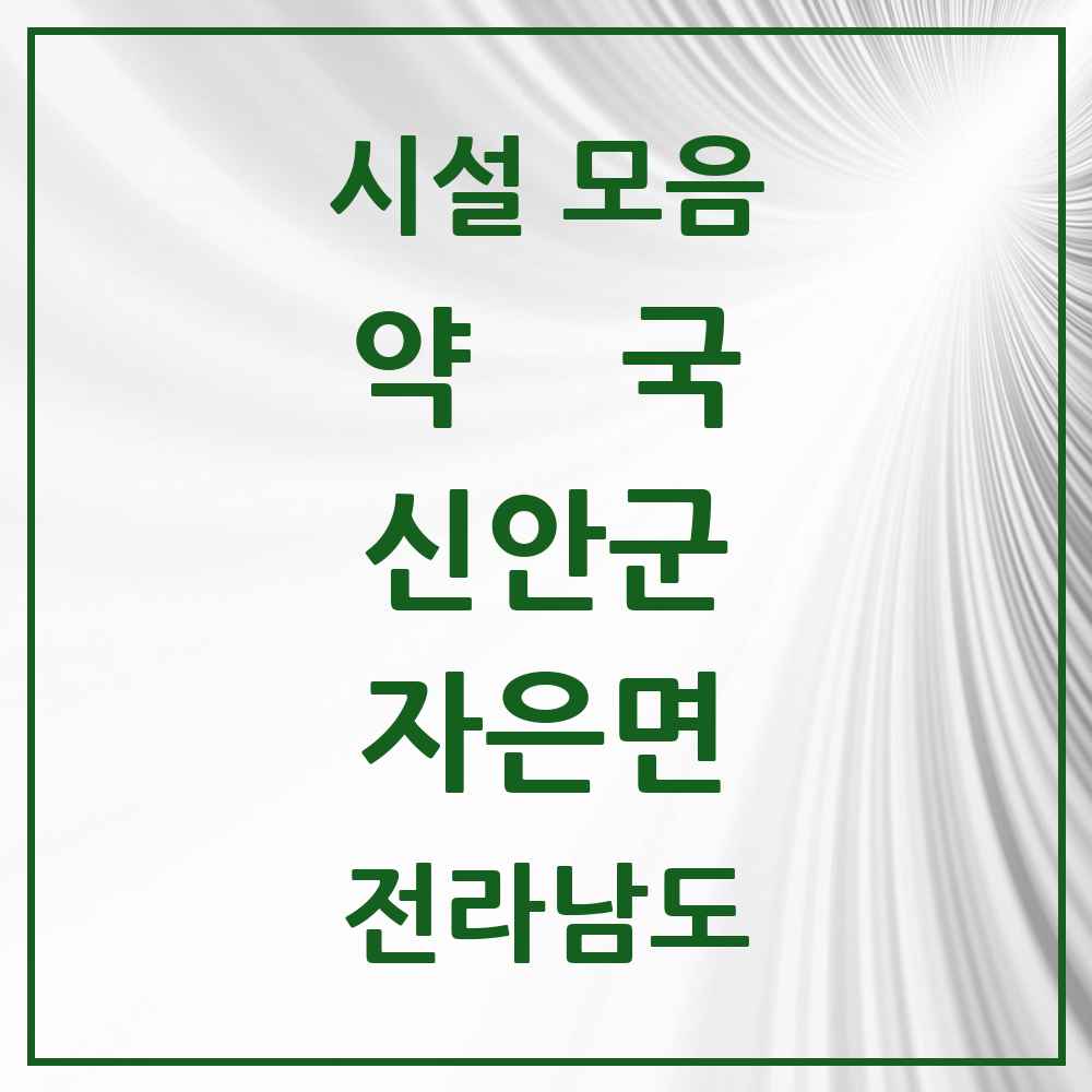 2025 전라남도 신안군 자은면 약국 목록 1곳