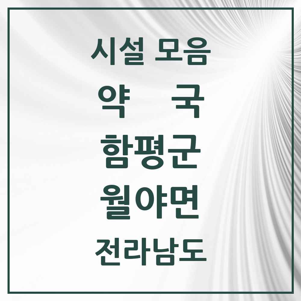 2025 전라남도 함평군 월야면 약국 목록 1곳
