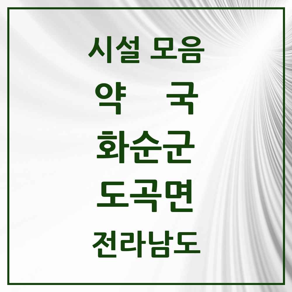 2025 전라남도 화순군 도곡면 약국 목록 1곳