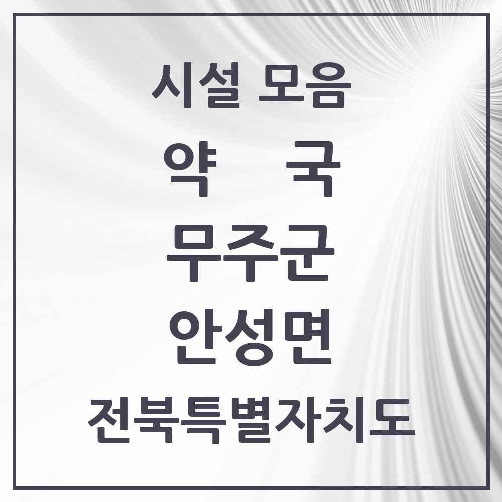 2025 전북특별자치도 무주군 안성면 약국 목록 3곳