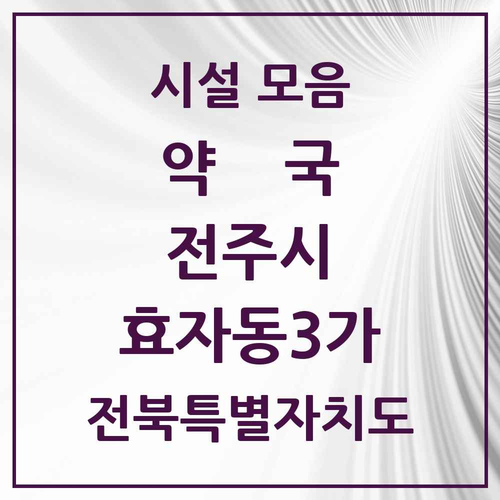 2025 전북특별자치도 전주시 효자동3가 약국 목록 17곳