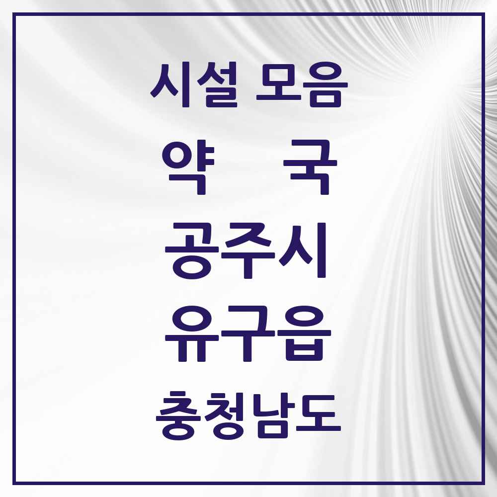 2025 충청남도 공주시 유구읍 약국 목록 6곳
