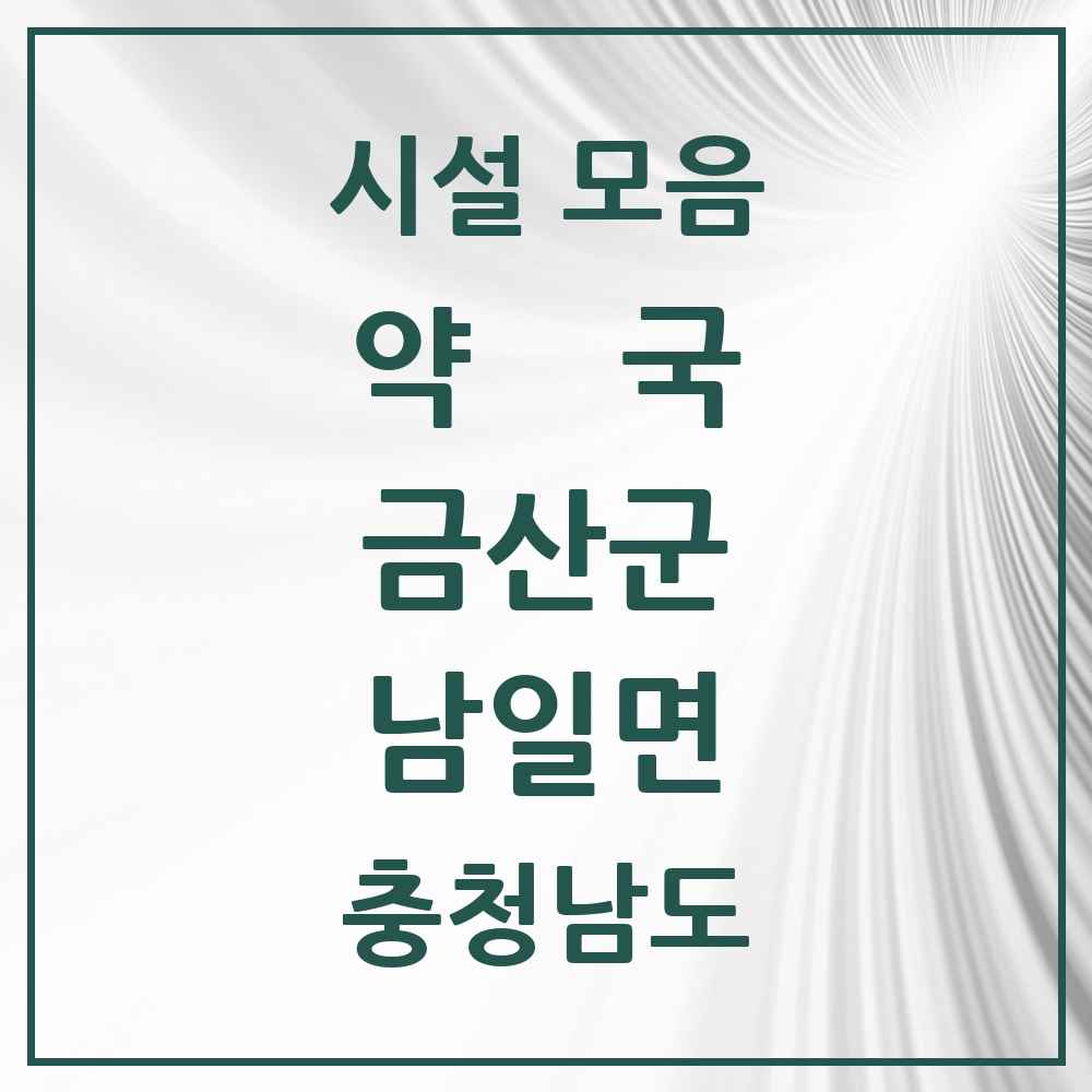 2025 충청남도 금산군 남일면 약국 목록 1곳