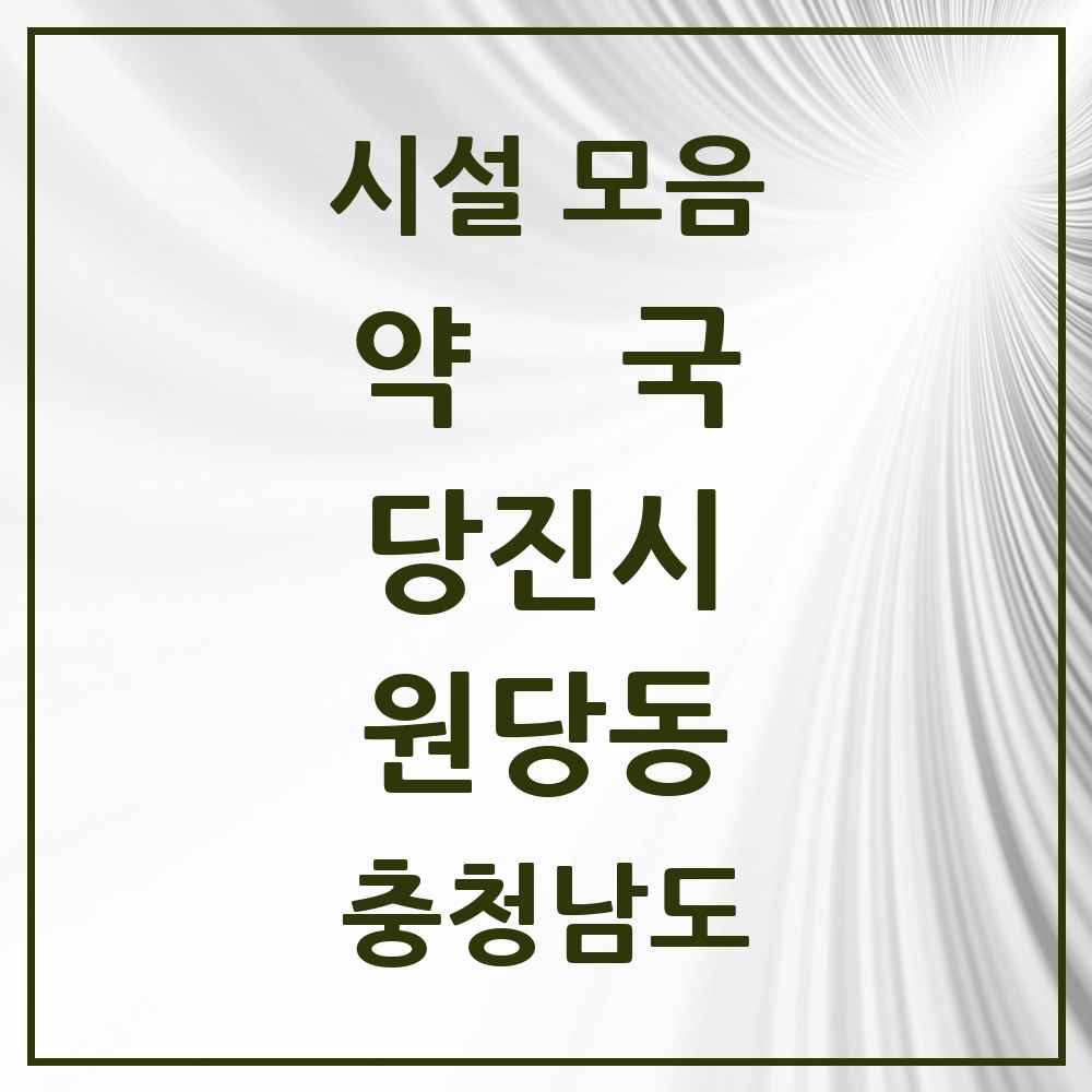 2025 충청남도 당진시 원당동 약국 목록 1곳
