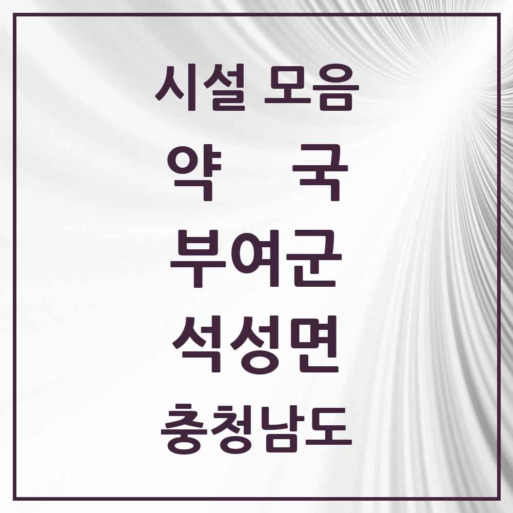 2025 충청남도 부여군 석성면 약국 목록 2곳