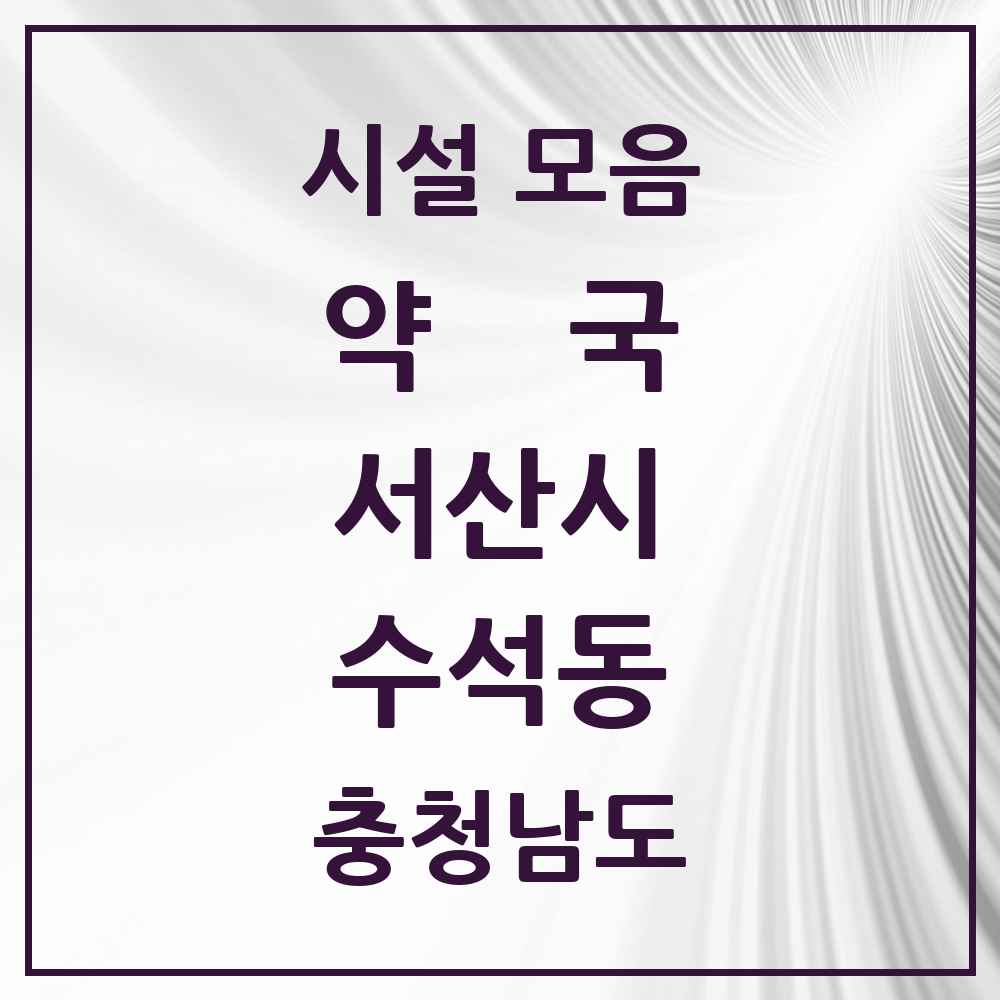 2025 충청남도 서산시 수석동 약국 목록 1곳