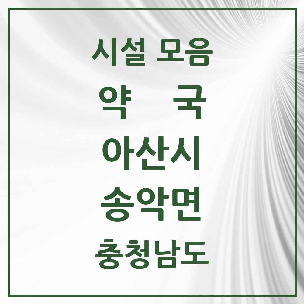 2025 충청남도 아산시 송악면 약국 목록 1곳