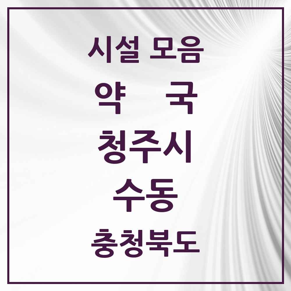2025 충청북도 청주시 수동 약국 목록 1곳