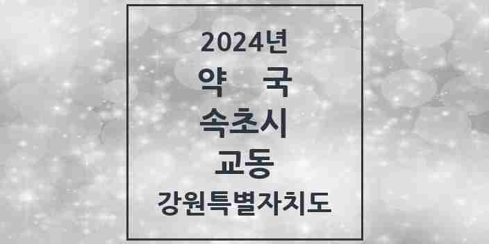 2024 교동 약국 모음 13곳 | 강원특별자치도 속초시 추천 리스트