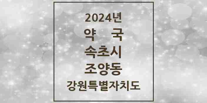 2024 조양동 약국 모음 9곳 | 강원특별자치도 속초시 추천 리스트