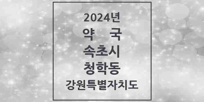 2024 청학동 약국 모음 6곳 | 강원특별자치도 속초시 추천 리스트