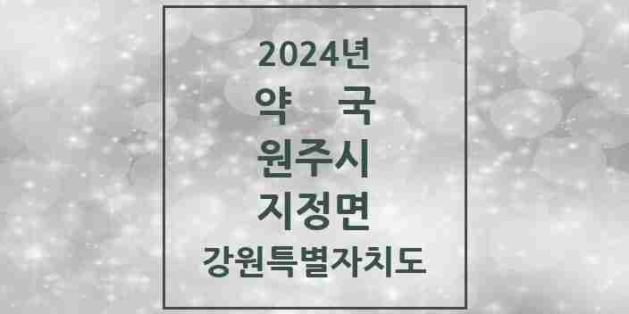 2024 지정면 약국 모음 7곳 | 강원특별자치도 원주시 추천 리스트