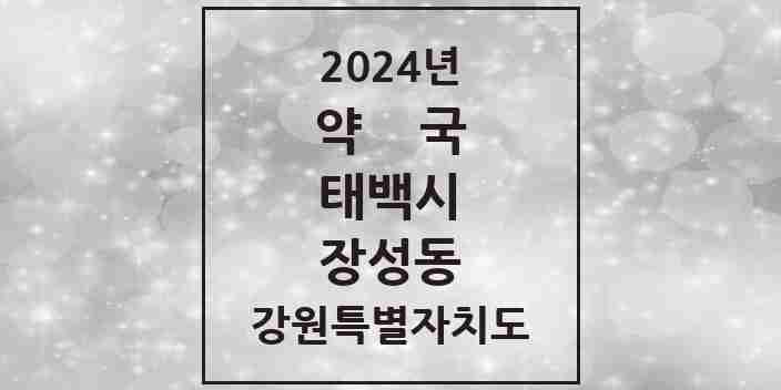 2024 장성동 약국 모음 2곳 | 강원특별자치도 태백시 추천 리스트