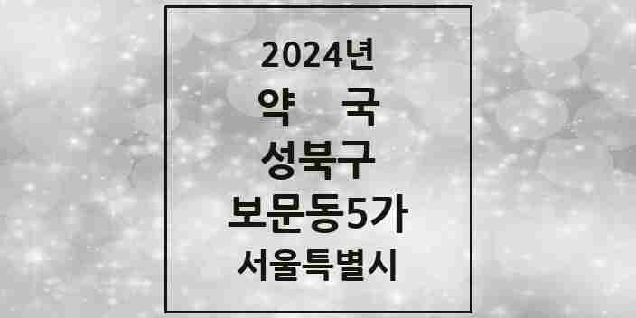 2024 보문동5가 약국 모음 3곳 | 서울특별시 성북구 추천 리스트