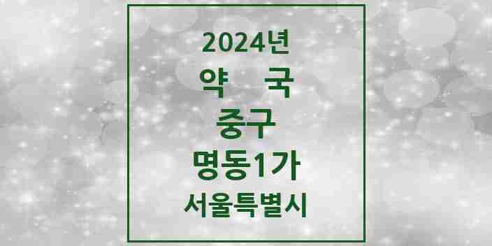 2024 명동1가 약국 모음 5곳 | 서울특별시 중구 추천 리스트