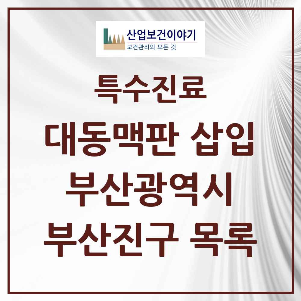 2025 부산광역시 부산진구 경피적 대동맥판삽입 TAVI 실시기관 의원·병원 목록 1곳