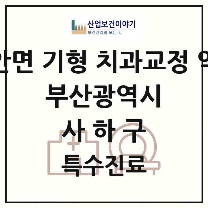 2026 부산광역시 사하구 선천성 악안면 기형 치과교정 악정형 기관 의원·병원 목록 1곳